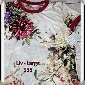 LuLaRoe liv, size large, NWT